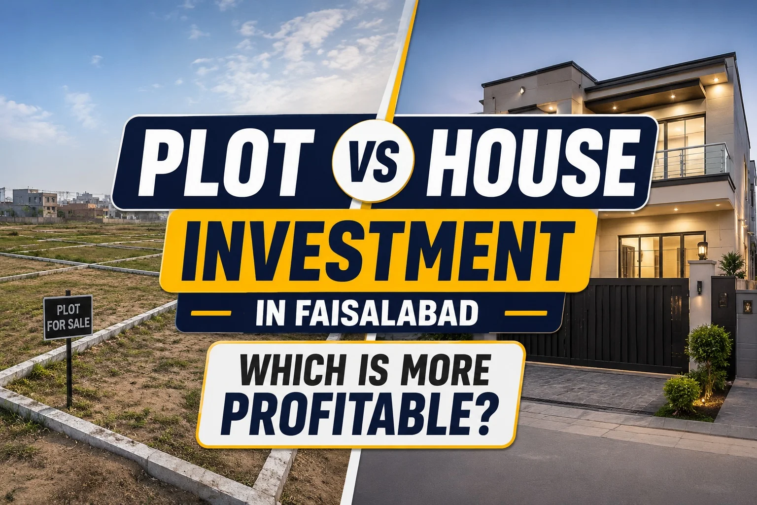 Plot vs House Investment in Faisalabad: Which Is More Profitable?